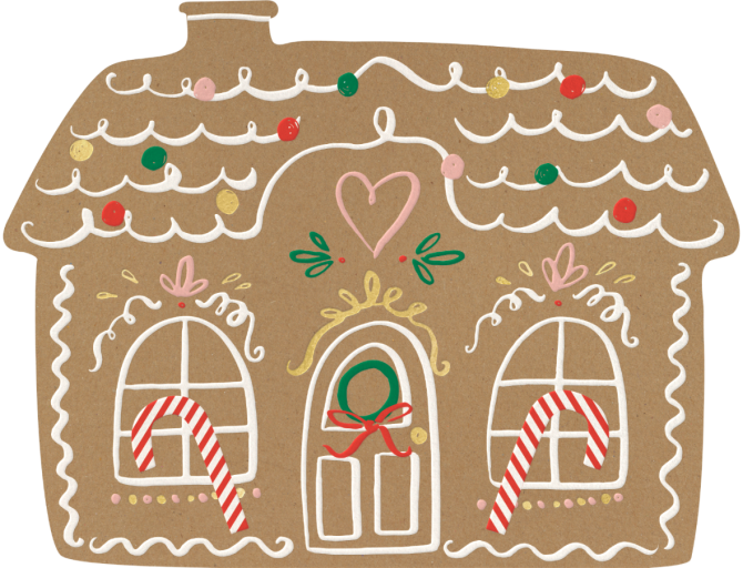 Festive Gingerbread House - Celebration Invitation by Meri Meri