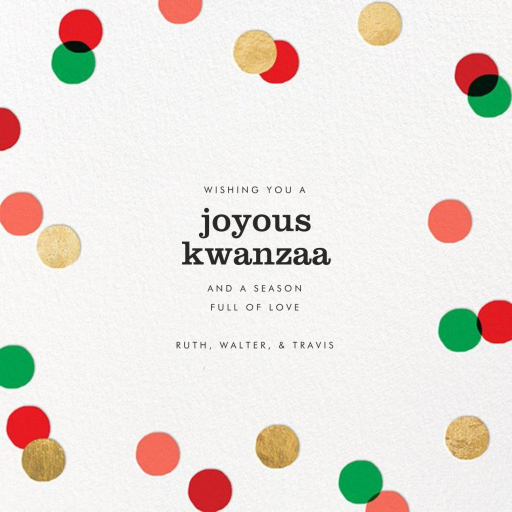 Carnaby (Photo) - Kwanzaa Card by Paperless Post - Back