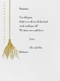 Tassel - Graduation Card by Paperless Post