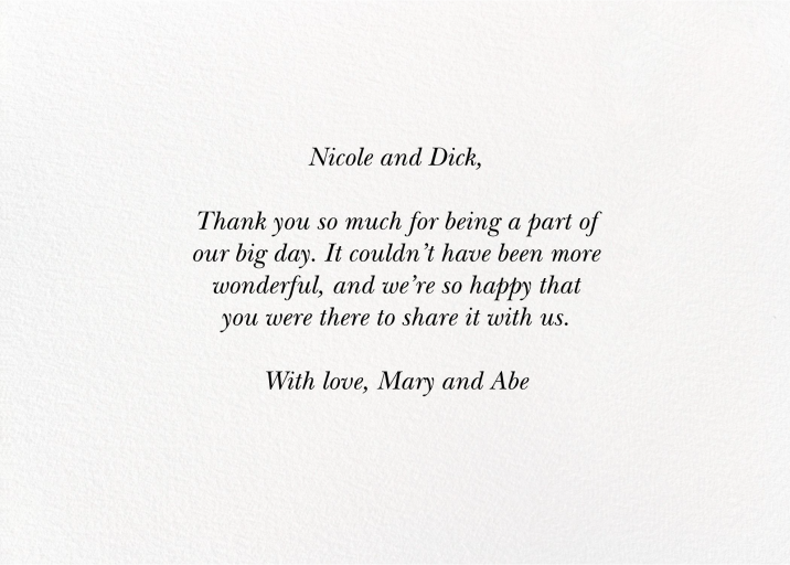 Forever in Print (Double-Sided) - Thank You Card by Paperless Post - Back