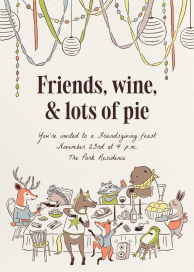 Streamers and Friends - Thanksgiving Invitation by Paperless Post