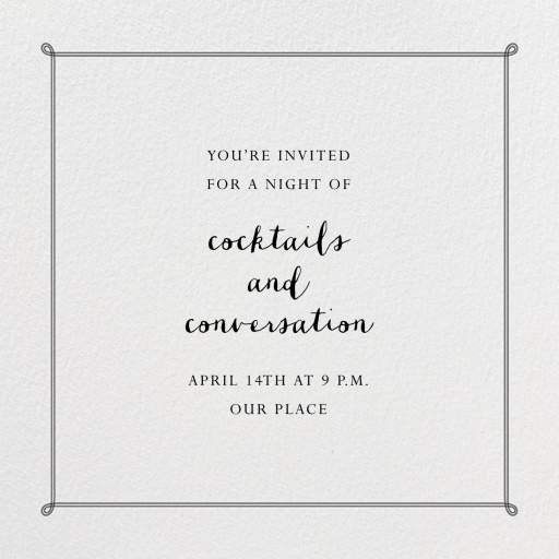 Double Loop Frame - Party Invitation by Paperless Post