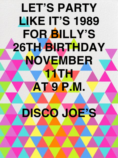 Kaleidoscope - '80s Theme Party Invitation by Paperless Post