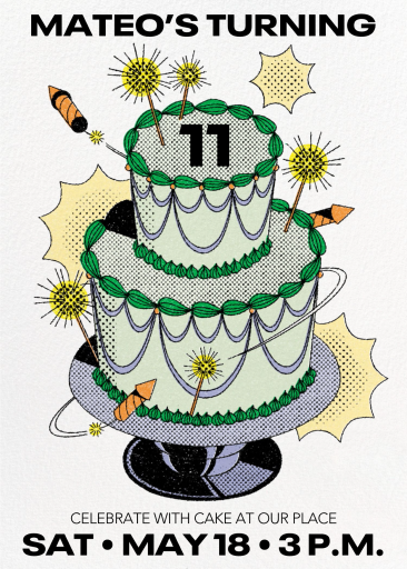 Cake Sparklers - Invitación de cumpleaños de Paperless Post