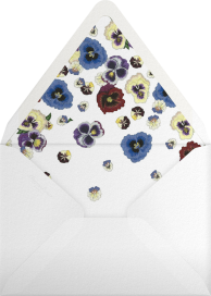 Framed Garden Pansies - Oscar de la Renta Envelope
