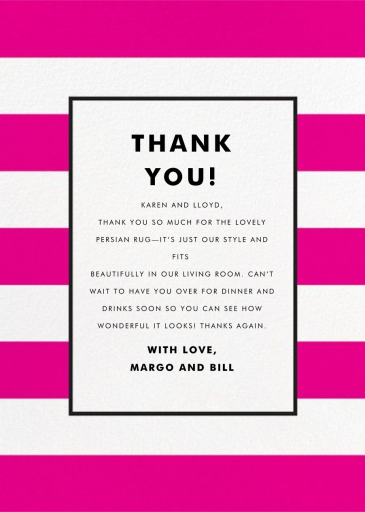 Stripe Suite (Stationery) - Thank You Card by kate spade new york