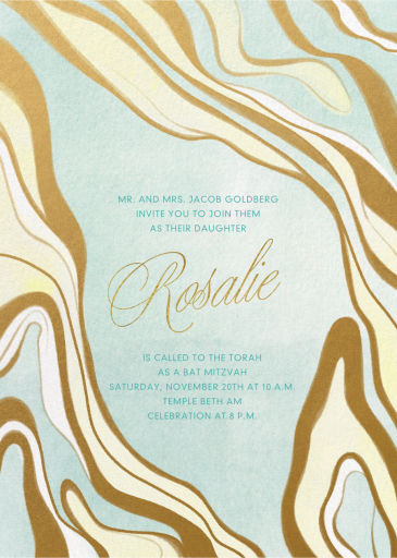 Glitter Slide - Bar & Bat Mitzvah Invitation by Paperless Post