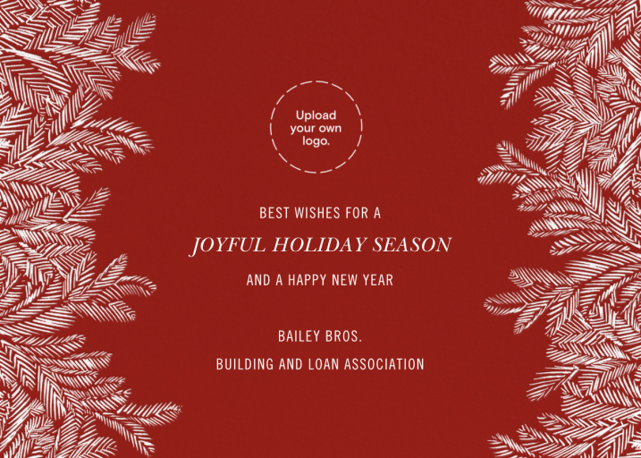 Red Fir I (Greeting) - Business Holiday Card by Paperless Post