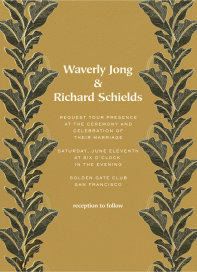 Leafy Garland - Wedding Invitation by Jungalow
