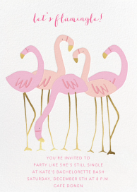 Let's Flamingle - Bachelorette Party Invitation by Meri Meri