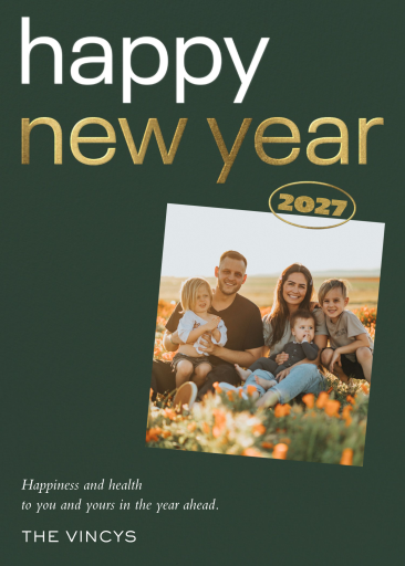 Photo Modern New Year Card