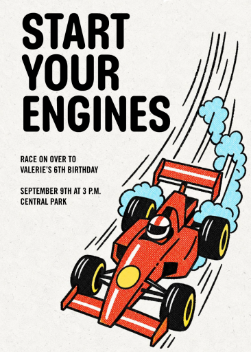 Speed Racer - Birthday Invitation by Paperless Post
