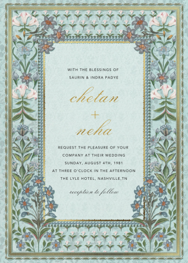 Ornate Garden Frame - Invitation by Anita Dongre