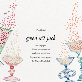 Bubbly Cocktails - Engagement Party Invitation by Happy Menocal