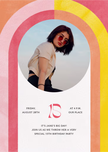 Arch Day - Quinceañera Invitation by Paperless Post