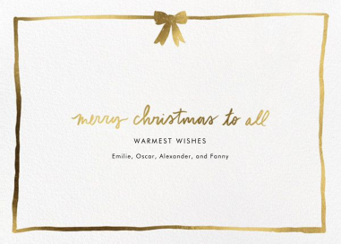 Golden Ribbon - Christmas Card by Linda and Harriett