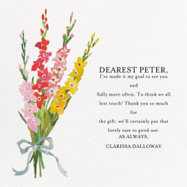 Snapdragons - Thank You Card by Happy Menocal