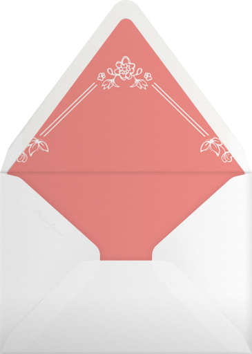 Photo Botanical New Year Card Envelope
