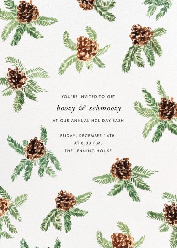 Painted Pine Cones - Invitation by Paperless Post