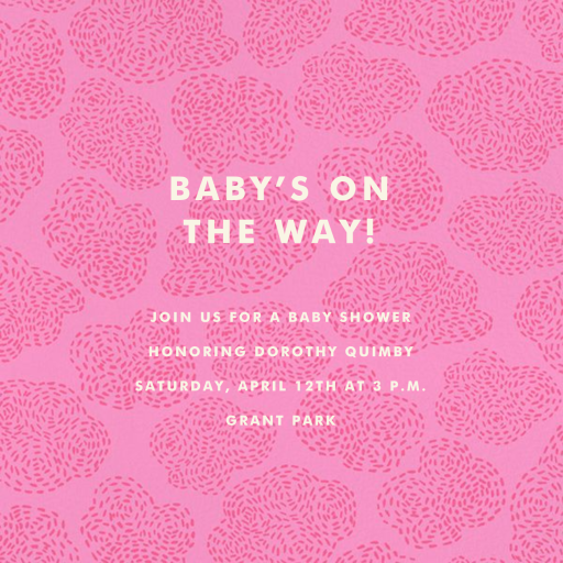 Stitched Clouds - Baby Shower Invitation by Paperless Post