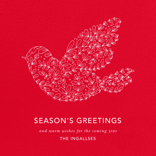 Vine Dove - Business Holiday Card by Paperless Post