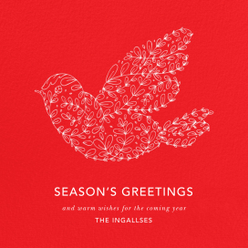 Vine Dove - Holiday Card by Paperless Post
