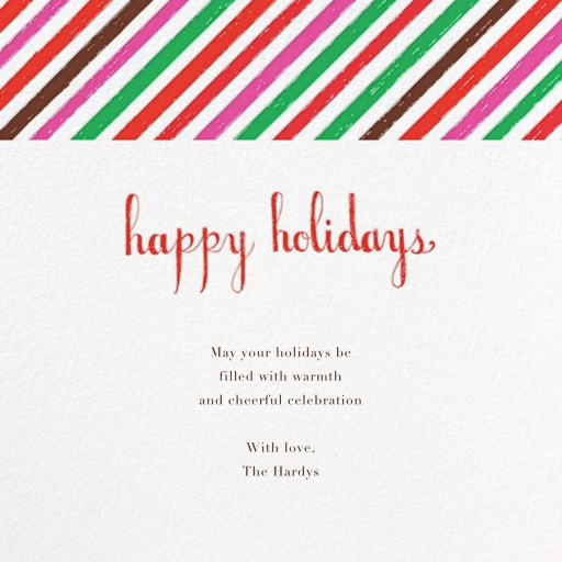 Fido's Knotted Stocking - Holiday Card by Mr. Boddington's Studio - Back