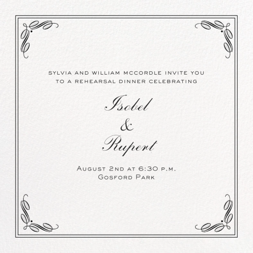 Regency Square - Rehearsal Dinner Invitation by Paperless Post