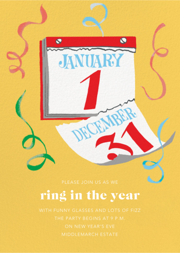 New Year, New Leaf (Invitation) - New Year's Eve Invitation by Paperless Post