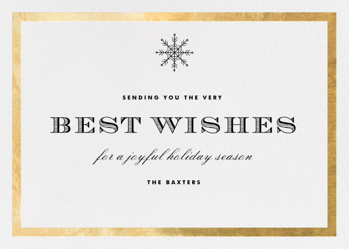 Foiled Frame Non-Photo - Holiday Card by Paperless Post