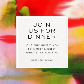 Vivid Colors - Business Dinner Invitation by Oscar de la Renta