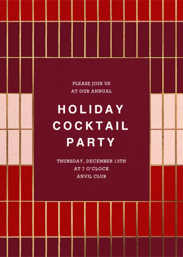 Tiiliskivi - Corporate Holiday Party Invitation by Marimekko