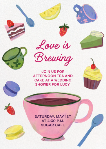 Tea and Cake Party Invitation