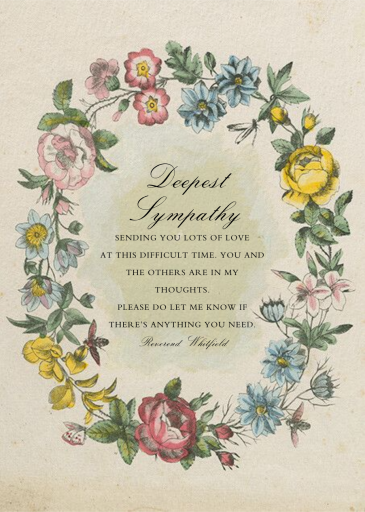 Floral Wreath - Sympathy Card by John Derian