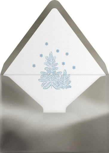 Swirl Winter Trees Holiday Card Envelope