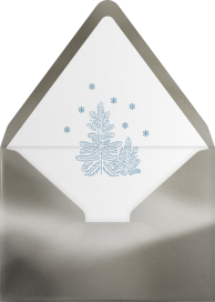 Swirl Winter Trees Holiday Card Envelope