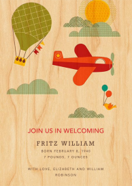 By Air - Birth Announcement by Petit Collage