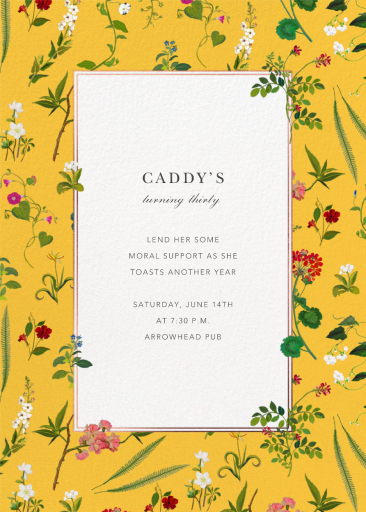 Wildflower Cuttings - Birthday Invitation by oscar-de-la-renta