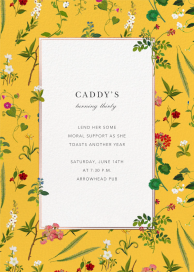 Wildflower Cuttings - Birthday Invitation by Oscar de la Renta