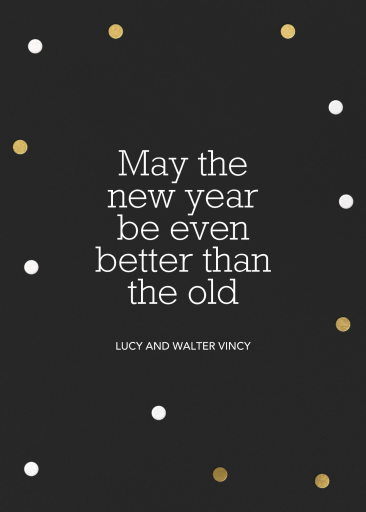 Modern Geometric Year Card - Back