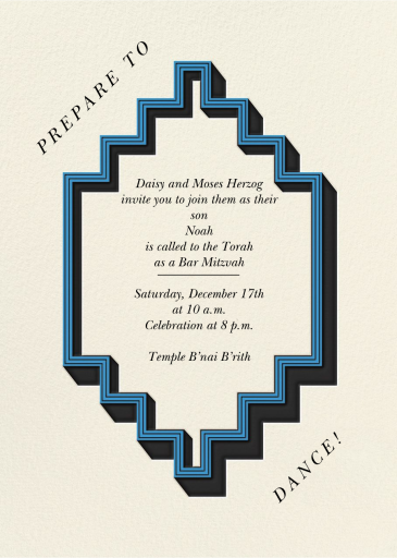 Polygon - Bar & Bat Mitzvah Invitation by Paperless Post