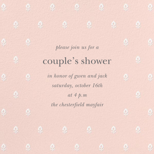 Embroidered Blossom - Bridal Shower Invitation by Sugar Paper