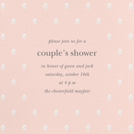 Embroidered Blossom - Couples' Shower Invitation by Sugar Paper