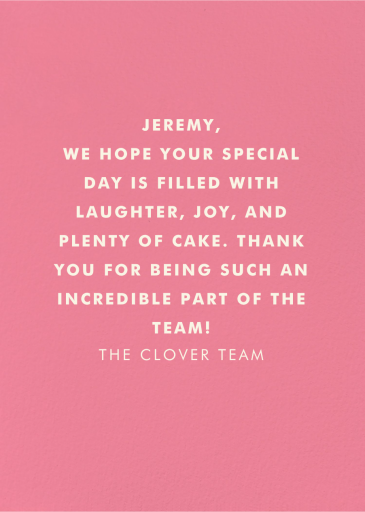 Bubble Letters (Micke Lindebergh) - Business Greeting Card by Wrap - Back