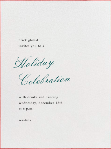 Edge Stain Ivory - Corporate Holiday Party Invitation by Paperless Post