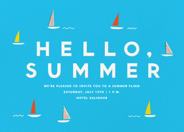 Let's Go Sailing - Canada Day Invitation by The Indigo Bunting