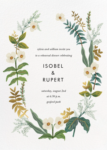 Meadow Garland - Rehearsal Dinner Invitation by Rifle Paper Co.