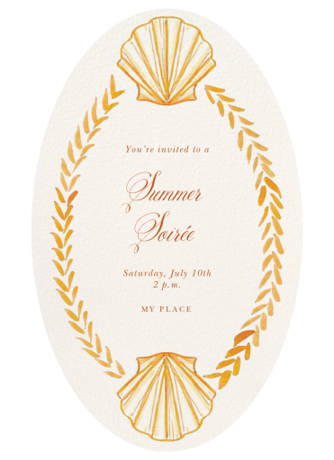 Golden Hour Shells - Summer Party Invitation by Ten Story Stationery