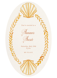 Golden Hour Shells - Summer Party Invitation by Ten Story Stationery