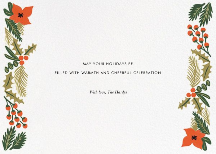 Holiday Potpourri (Frame) - Holiday Card by Rifle Paper Co. - Back